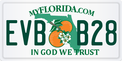 FL license plate EVBB28