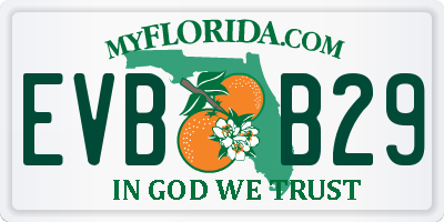 FL license plate EVBB29
