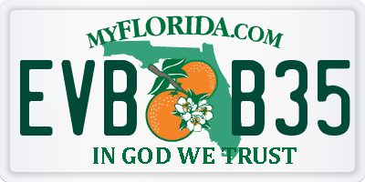 FL license plate EVBB35