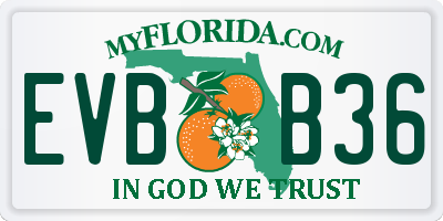 FL license plate EVBB36