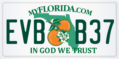 FL license plate EVBB37