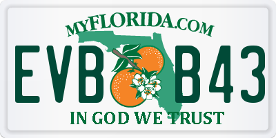 FL license plate EVBB43