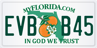 FL license plate EVBB45
