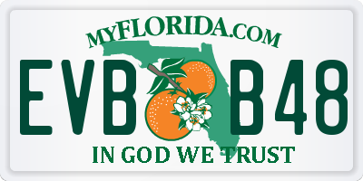 FL license plate EVBB48