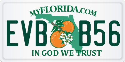FL license plate EVBB56