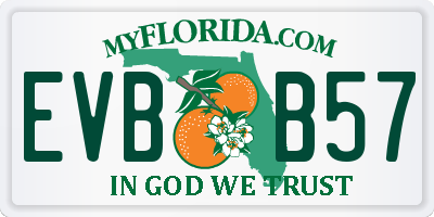 FL license plate EVBB57