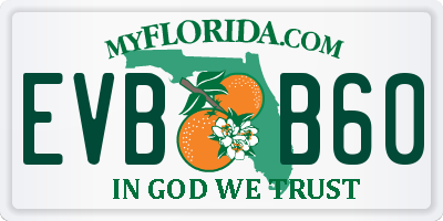 FL license plate EVBB60
