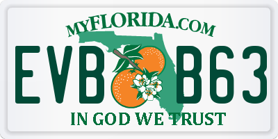 FL license plate EVBB63