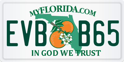 FL license plate EVBB65