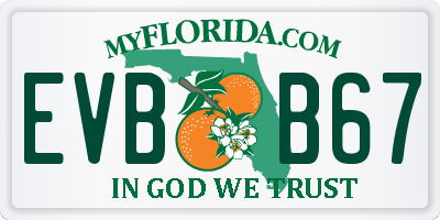 FL license plate EVBB67