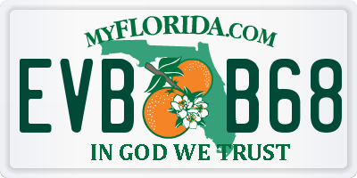 FL license plate EVBB68