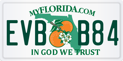 FL license plate EVBB84