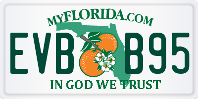 FL license plate EVBB95