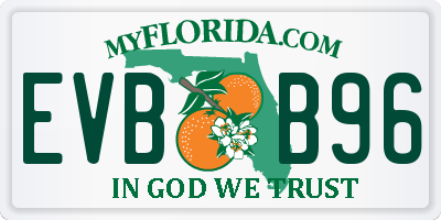FL license plate EVBB96