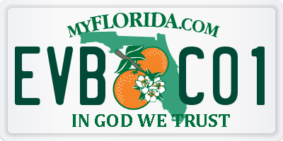 FL license plate EVBC01
