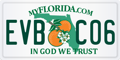 FL license plate EVBC06