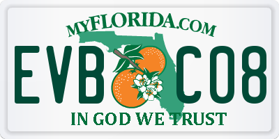 FL license plate EVBC08