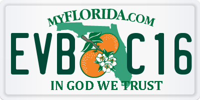 FL license plate EVBC16