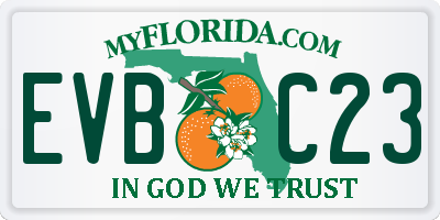 FL license plate EVBC23