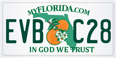 FL license plate EVBC28