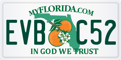 FL license plate EVBC52