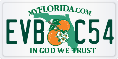 FL license plate EVBC54