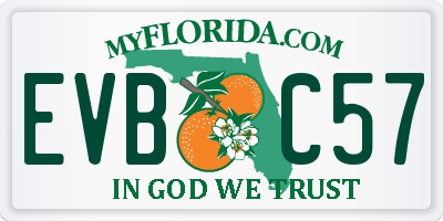 FL license plate EVBC57