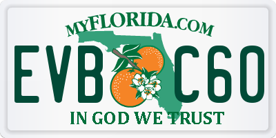 FL license plate EVBC60