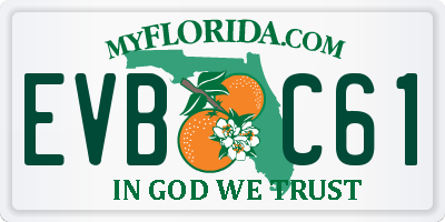 FL license plate EVBC61
