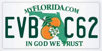FL license plate EVBC62