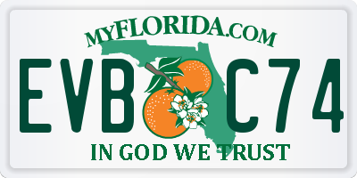 FL license plate EVBC74