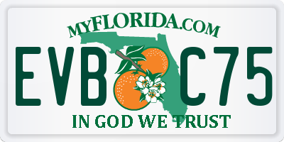 FL license plate EVBC75