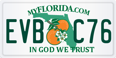 FL license plate EVBC76