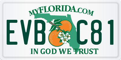 FL license plate EVBC81