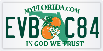 FL license plate EVBC84