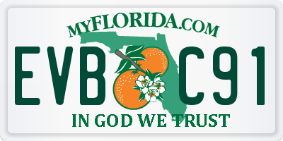 FL license plate EVBC91