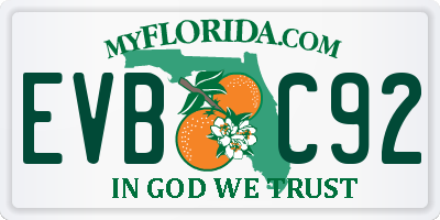 FL license plate EVBC92
