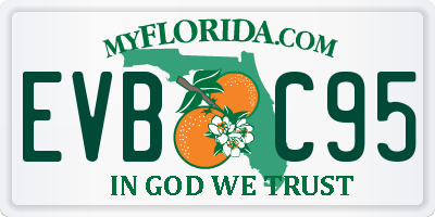 FL license plate EVBC95