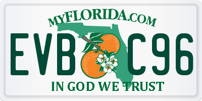 FL license plate EVBC96