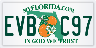 FL license plate EVBC97