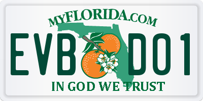 FL license plate EVBD01