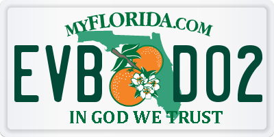 FL license plate EVBD02