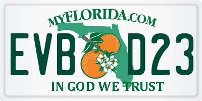 FL license plate EVBD23
