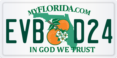 FL license plate EVBD24