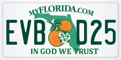 FL license plate EVBD25
