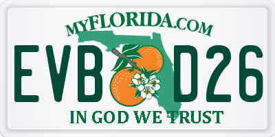 FL license plate EVBD26