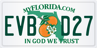 FL license plate EVBD27