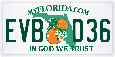 FL license plate EVBD36