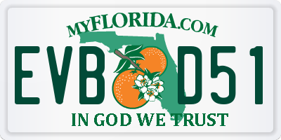 FL license plate EVBD51