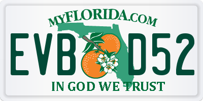 FL license plate EVBD52